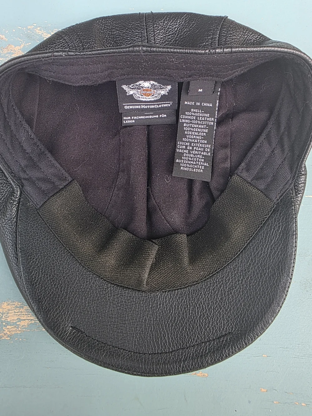 Harley-Davidson Genuine Leather Ivy Flat Cap Hat Size M